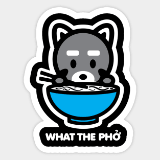 Raccoon Trash Panda What The Pho Ramen Noodles Food Animal Bambu Brand Sticker